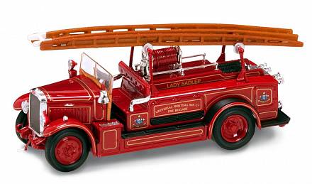 Модель пожарного автомобиля Лейланд FK-1, образца 1934 года, масштаб 1/43 